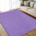 thumbnail image 4 of Purple 5x8 Area Rugs, Farmhouse Burlap Solid Purple Color Modern Linen Texture Non-Skid Rubber Backing Large Rectangle Rugs - Living Room Bedroom Home Office, Indoor Floor Mat Carpets Washable Rug, 4 of 9