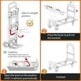 thumbnail image 4 of ChaoLink 2-in-1 Convertible Folding Hand Truck Dolly – 660 Lbs Load Capacity Carbon Steel Collapsible Cart with Wheels & Elastic Straps for Home, 4 of 8