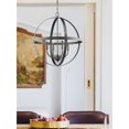 thumbnail image 3 of Lighting Favorites Oil Rubbed Bronze Globe 4 Light 24" x 25" Pendant, 3 of 4