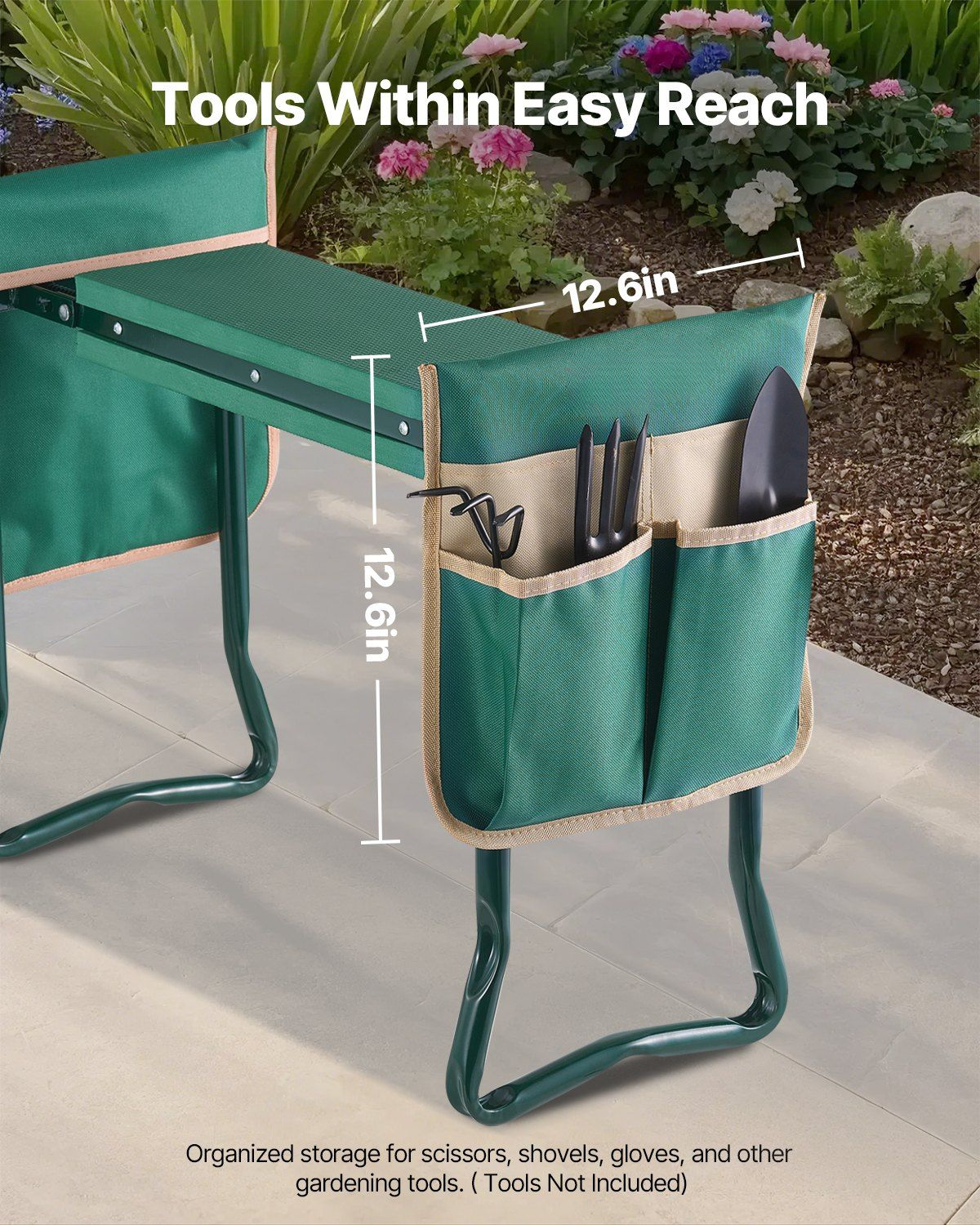 Dual-Use Garden Kneeler and Seat - 6" EVA Pad Folding Stool for Comfortable Gardening