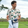 thumbnail image 6 of Balery Hawaii Palms Printed Men’s Short Sleeve Polo Shirt, Midweight Men's Shirt,Golf Polo shirts -XX-Large, 6 of 9