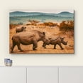 thumbnail image 3 of wall26 Canvas Print Wall Art African Savanna Safari Jungle Rhino Stampede Nature Animals Photography Realism Rustic Scenic Landscape Wilderness Zen Colorful for Living Room, Bedroom, Office - 24&quot, 3 of 5