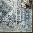 thumbnail image 4 of Livabliss Area Rugs for Living Room, 7ft Round Monte Carlo Traditional Blue Square Rug, Bedroom Dining Room Home Decor Stain Resistant Carpet (6'7" x 6'7"), 4 of 10