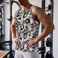 thumbnail image 5 of Goofa Lilies Flowers Pattern Men's Workout Tank Top Slim-Fit Tank Quick Dry Fit Muscle Tank Top Beach Tank Top Bodybuilding Sleeveless T Shirt-3X-Large, 5 of 7