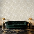 thumbnail image 4 of Boho Peel and Stick Wallpaper Elegant Floral Soft Beige White Tones Wall Mural 23.6in x 9.8ft Self Adhesive Removable Wall Paper Renter Friendly Wallpaper for Bedroom Kitchen Farm, 4 of 8
