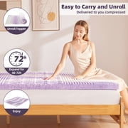 BDEUS 3 inch Mattress Topper,5-Zone Memory Foam Pressure Relief Soft Bed Topper, CertiPUR-US Certified, Queen Size