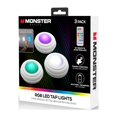 thumbnail image 3 of Monster - Set of 3 Multi-Colored LED Lights with Touch Control and Remote Control, 3 of 5