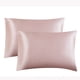 thumbnail image 2 of Fundas de almohada de seda sintética para cabello y piel. Juego de 2 fundas de almohada de seda sintética de 50 x 66 cm con cierre de sobre. Para mujeres y hombres., 2 of 5