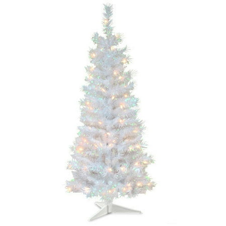 4 ft tinsel wrapped pre lit medium christmas tree white 4 ft tinsel wrapped pre lit medium christmas tree white