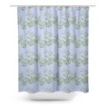 thumbnail image 1 of S4Sassy Blue Mimosa Pudica Leaves Waterproof Bathroom Shower Curtain With Roller Rings Hook-60 x 75 Inch, 1 of 6