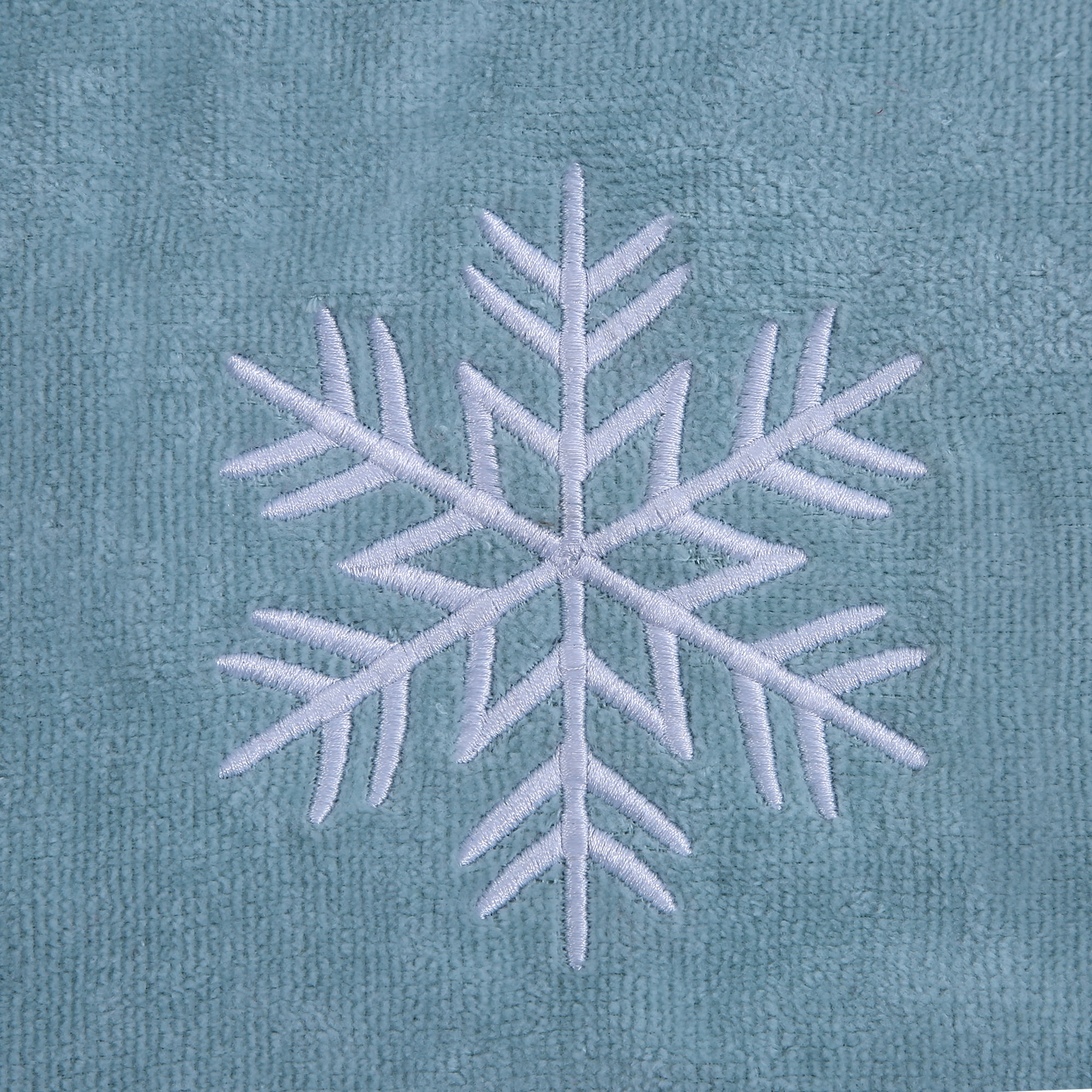 Holiday Time Snowflake Embroidery Hand Towels, 2-Pack, 100% Cotton