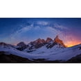 thumbnail image 3 of Zheng, Michael 14x10 Black Modern Framed Museum Art Print Titled - Baita Segantini Under The Night Sky, 3 of 5