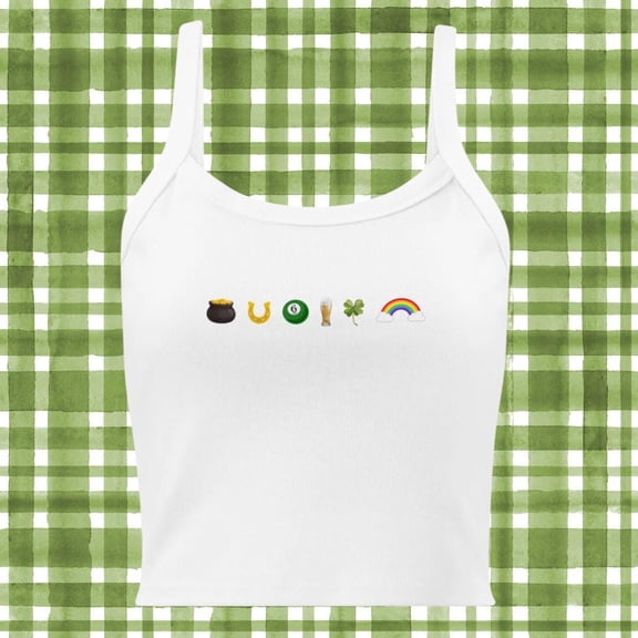 St Patricks Day, Lucky Girl | Women’s micro-rib tank top