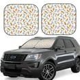 thumbnail image 2 of Uemuo Cute Rabbit Printed 2 PCS Car Windshield Sun Shade, Auto Sun Heat and UV Rays Blocker, Foldable Automotive Front Window Sunshade Protector, 2 of 7
