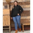 thumbnail image 4 of CASSIE LIZ Plus Size Womens Sweaters 5X Quarter Zip Pullover Fall Fashion Black Oversized Winter Dressy 5XL 26W 28W, 4 of 8