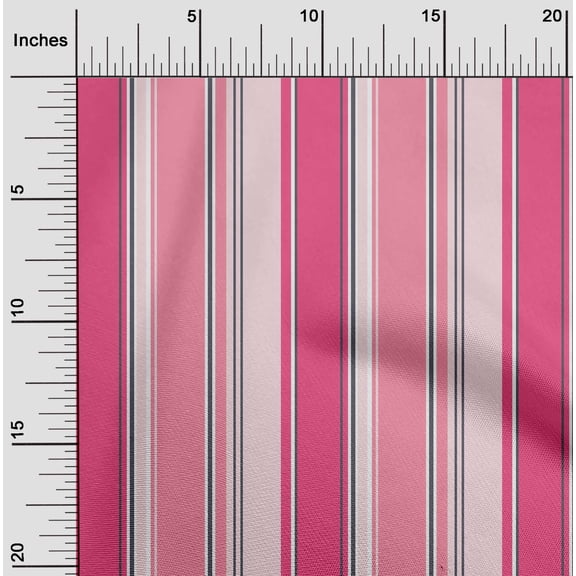 oneOone Georgette Viscose Fabric Bayadere Stripe Print Sewing Fabric BTY 42 Inch Wide