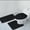 Black, variant on Empire Home Fashion 3-Piece Quinn Solid Bathroom Rug Set