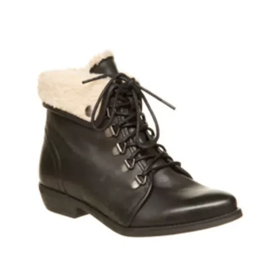 Womens Office Nice One Black Boot Leather Size 8