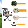 thumbnail image 6 of Sophia & William 7 Pieces Metal Patio Dining Set Outdoor Furniture Set with Umbrella Hole, 6 of 10