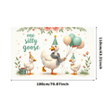 thumbnail image 3 of Cartoon Goose Birthday Banner Decorative Design Party Backdrop for Children's Celebration Outdoor Event, 3 of 7