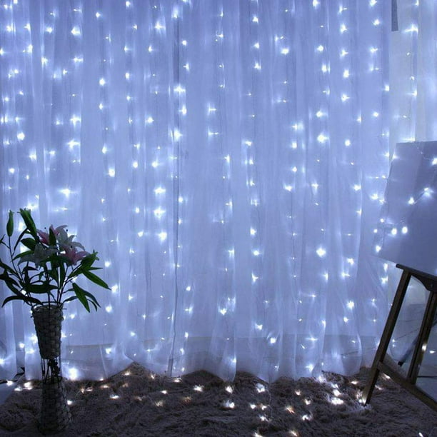 EEEkit 9.8x9.8 Ft Window Curtain String Lights,300 LED USB Powered