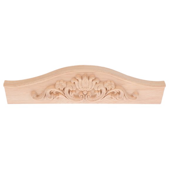 HOMEMAXS Hand-carved Wooden Appliques For Furniture French Style Pediment Furniture Wood Onlay Household Door Carved Applique Wood Carving Decals Furniture Layout Decor