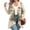 Khaki, variant on Women's Fall and Winter Fashion Casual Print Long Sleeve Mid-Length Cardigan Jacket, Christmas Theme for Holiday Season,Gold,2XL