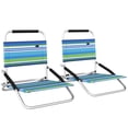 thumbnail image 1 of Outsunny Ensemble de 2 Chaises Longues, Fauteuils Inclinables d'Extérieur Pliants avec Pochette Dissimulée, 1 of 10
