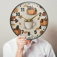 thumbnail image 6 of Yayeee Wall Clock Battery Operated 9.5" Silent Non-Ticking for Living Room, Fall Pumpkin Pattern, 6 of 8