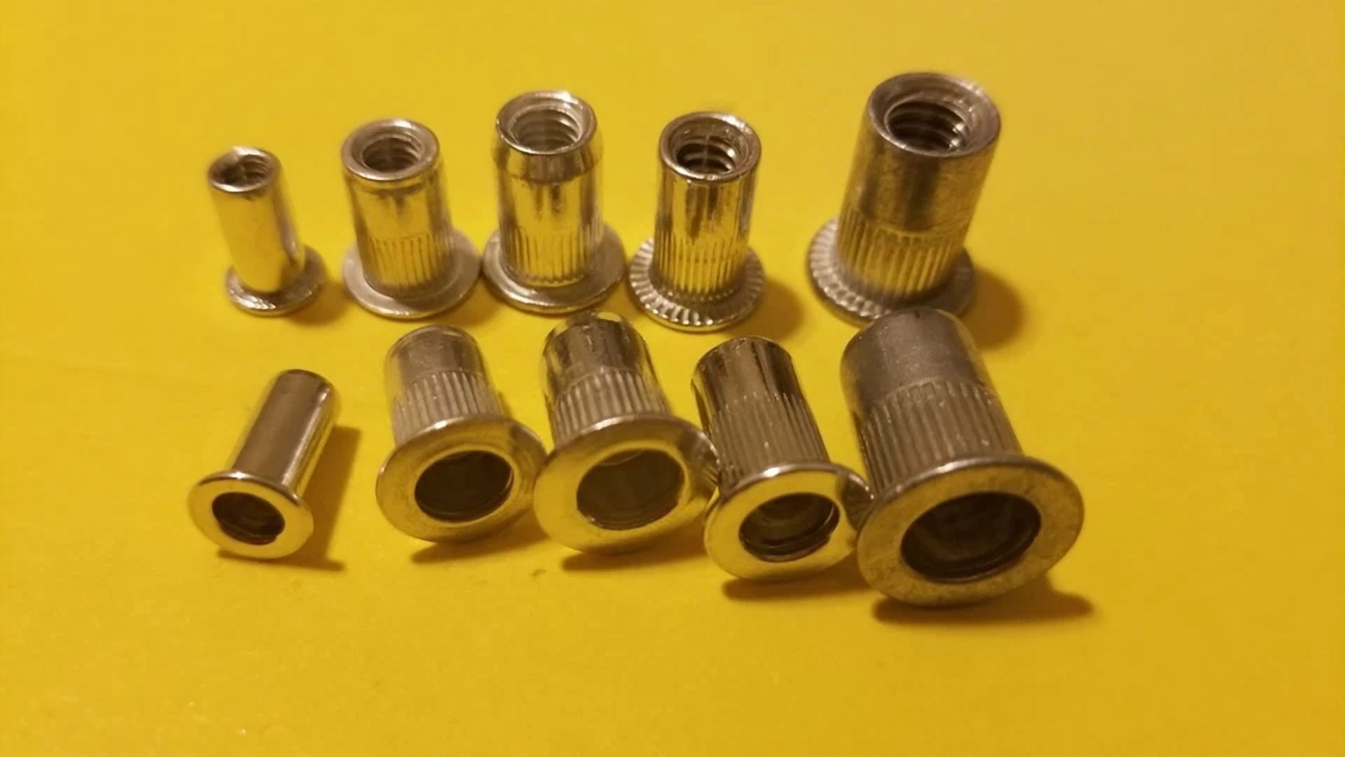 CIRCLE- 150 Pcs Aluminum Rivet Nut Kit Rivnut Nutsert Standard Inch Sae Imperial
