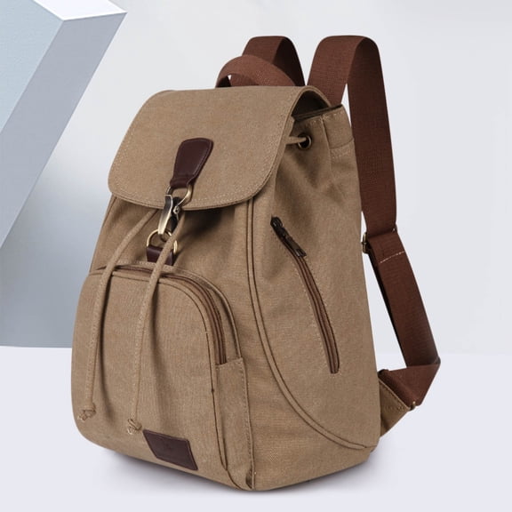 KITTEHIGM Backpack Vintage Canvas Backpack Outdoor Travel Hiking Rucksack with Large Capacity Waterproof Lightweight Durable School Bookbag for Men and Women Casual Daypack