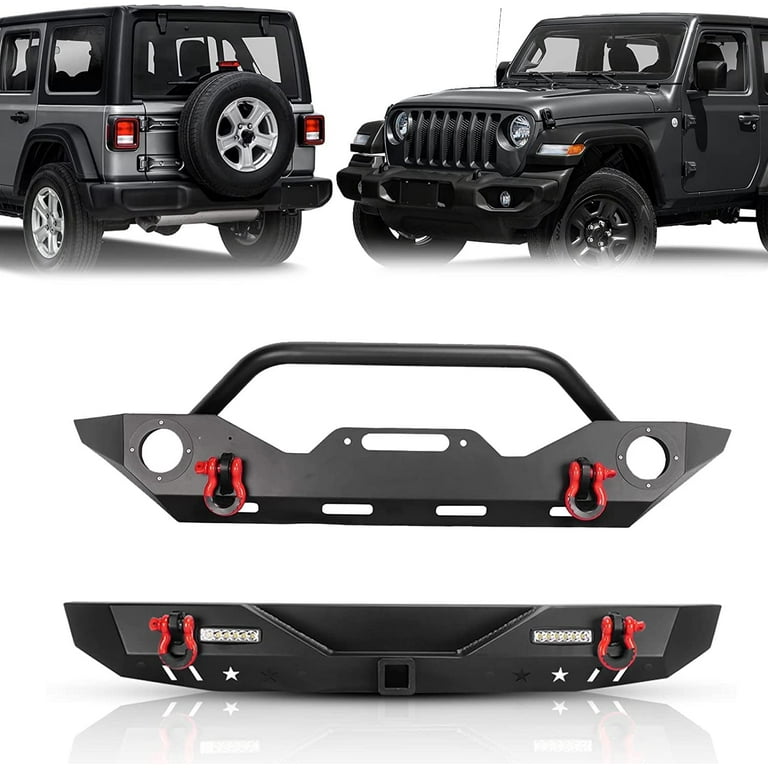 Front and Rear Bumper Combo for Jeep 2018-2023 Wrangler JL丨JLU