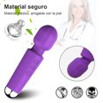 thumbnail image 4 of Máquina de masaje para mujeres de doble cabezal, 20 frecuencias de vibración, recargable por USB, masajeador femenino rosa (Púrpura), 4 of 6