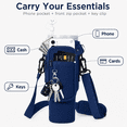 thumbnail image 2 of Lomyolo Water Bottle Carrier Bag for 40oz Tumbler - Neoprene Gym Bottle Holder Pouch with Adjustable Strap, Phone Pocket, Water Bottle Pouch Sleeve Accessories for Fitness, Hiking,Sports,Outdoors, 2 of 7