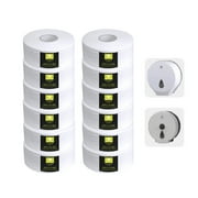 Angle View: CHUANGDIAN 12 Rolls Toilet Paper Bathroom Roll Paper Towels Pulp Wood Kitchen Roll Papers for Home Office Hotel Restaurant