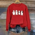 thumbnail image 4 of Halloween Womens Sweatshirts Crewneck Ghost Printed Shirts Fall Winter Long Sleeve Sweaters Casual Blouses Loose Fitting Hoodless Sweatshirt Pullover Top Halloween Costumes, 4 of 5
