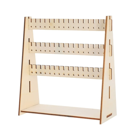 PBPBOX Ornament Display Stand Wood Rack Beige Tiered Organizer 1Pcs