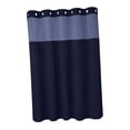 thumbnail image 3 of Cortina de ducha resistente y multifuncional, accesorio de baño para hotel, poliéster. Azul marino, 3 of 9