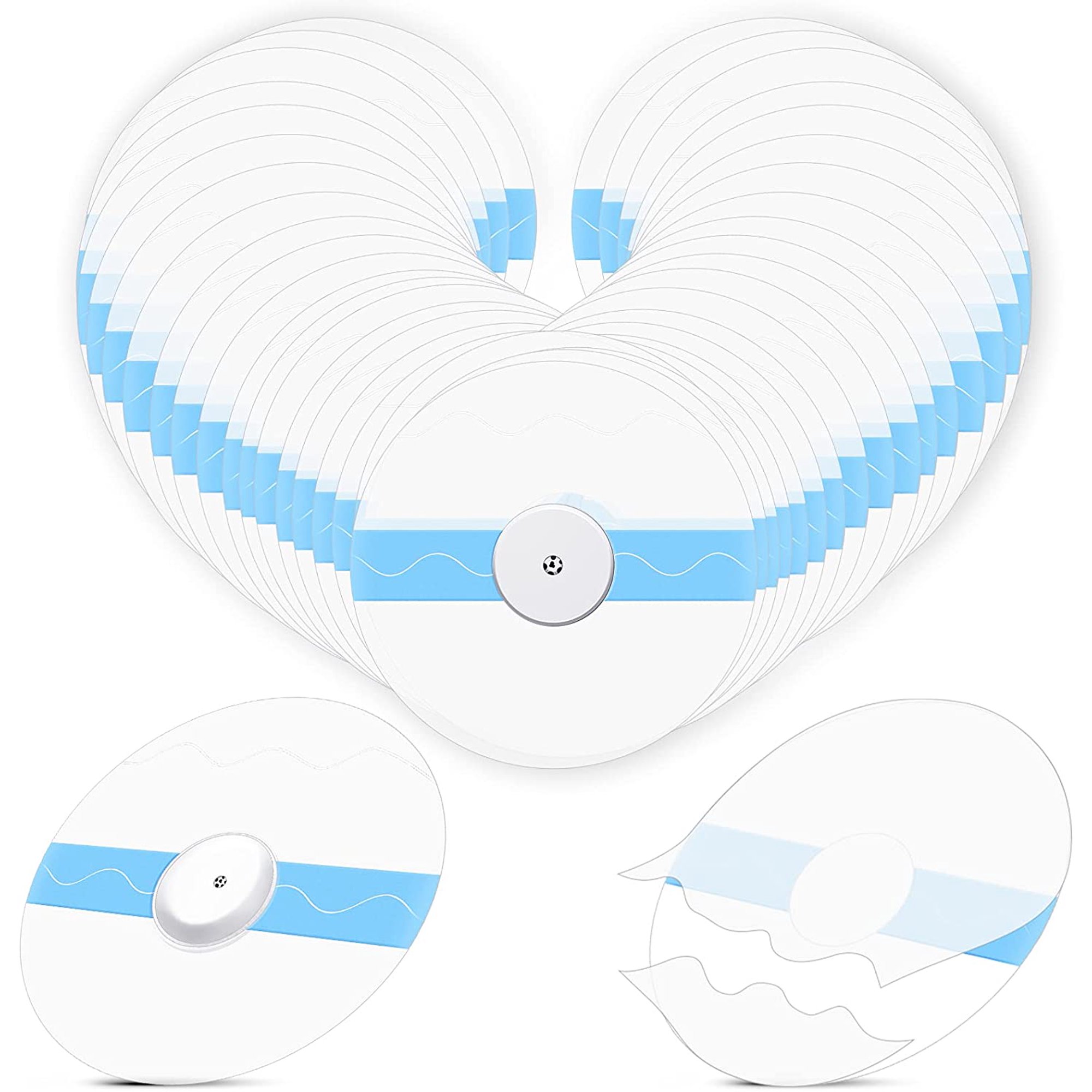 48 Packs Transparent Adhesive Patches Waterproof Cgm Sensor Covers Protectors For Freestyle Libre Precut Clear Overpatch Tape Sticker With Hole For Shower Swimming Cycling Running Blue Walmart Canada