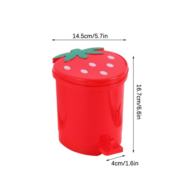 XMMSWDLA Mini Trash Can with Lid, Press-Type Plastic Small Garbage Can Little Tiny Waste Basket Compact Covered Closable Trash Bin, Desk Countertop Office Kids Oval Rectangle