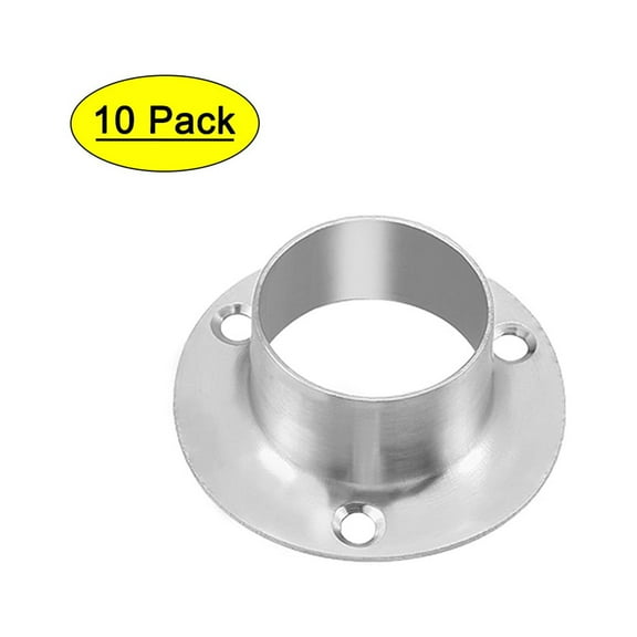 Uxcell 1.3" Pipe Dia 304 Stainless Steel Wardrobe Rail Support Bracket, 8 Pack