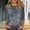 Grey, variant on Womens Tops Summer Solid 3/4 Sleeve Crew Neck Loose Casual Tee Spring Tops for Women