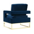 thumbnail image 3 of TOV Furniture Emory Navy Velvet Chair with Gold Base, 3 of 6
