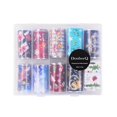 thumbnail image 2 of Caja de 10 rollos de pegatinas para decoración de uñas, papel de transferencia de estrellas, calc MABOTO Etiqueta engomada del clavo, 2 of 7