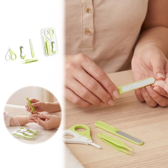 Green Metal Children's Nail Clipper with Guard, Baby Nail Trimmer with File, 13.5cm, Safe and Easy Use