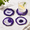 Purple-4-5", variant on Gray 4-5" Agate Stone Coaster Set of 4 for Coffee Wine and Bar Glasses