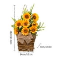 thumbnail image 2 of Artificial Sunflower Potted Plants, Spring Decor Yellow Fake Flower in Pots Decorations Natural Rattan Woven Hanging Basket with Sunflower for Home Bathroom Kitchen Rustic Table Centerpiece Decor, 2 of 6