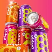 poppi Soda Essentials Prebiotic Soda Variety Pack, 12 fl oz, 8 Pack Cans