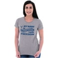 thumbnail image 3 of US Air Force Hubby Defending Freedom Women's T Shirt Ladies Tee Brisco Brands S, 3 of 5