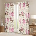 thumbnail image 3 of Homewish Pink Cowgirl Boot Black Out Curtains for Teens, Hippie Western Cactus Curtains Pack of 2 (42x63 Each), Farmhouse Horse Animal Bedroom Curtains, Window Curtains Bedroom Decor, 3 of 7